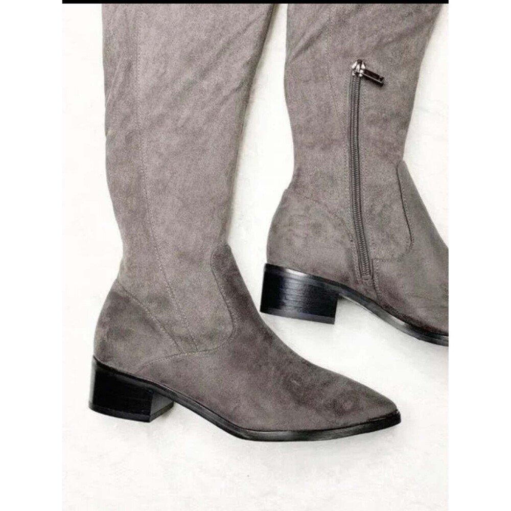 Marc Fisher Grey Suede Over the Knee Boots Size 7.5